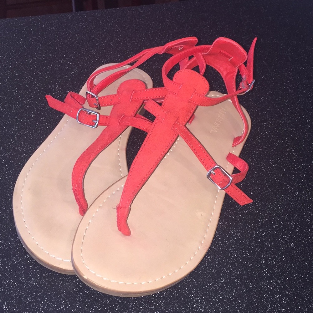 Merona red strap-sandal